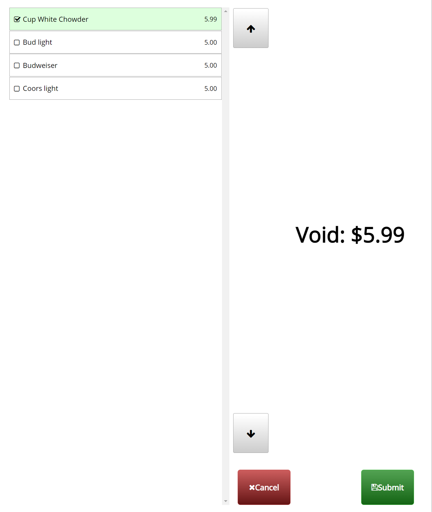 Item Void